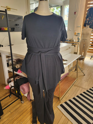 Asymmetrical Peplum Wrap Tee