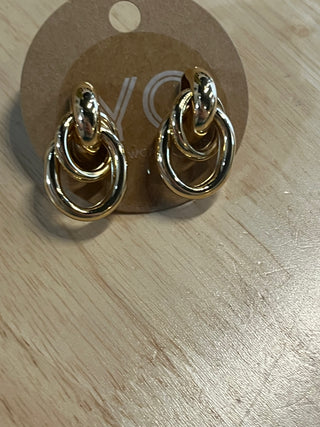 Gold Link Dangly Earrings