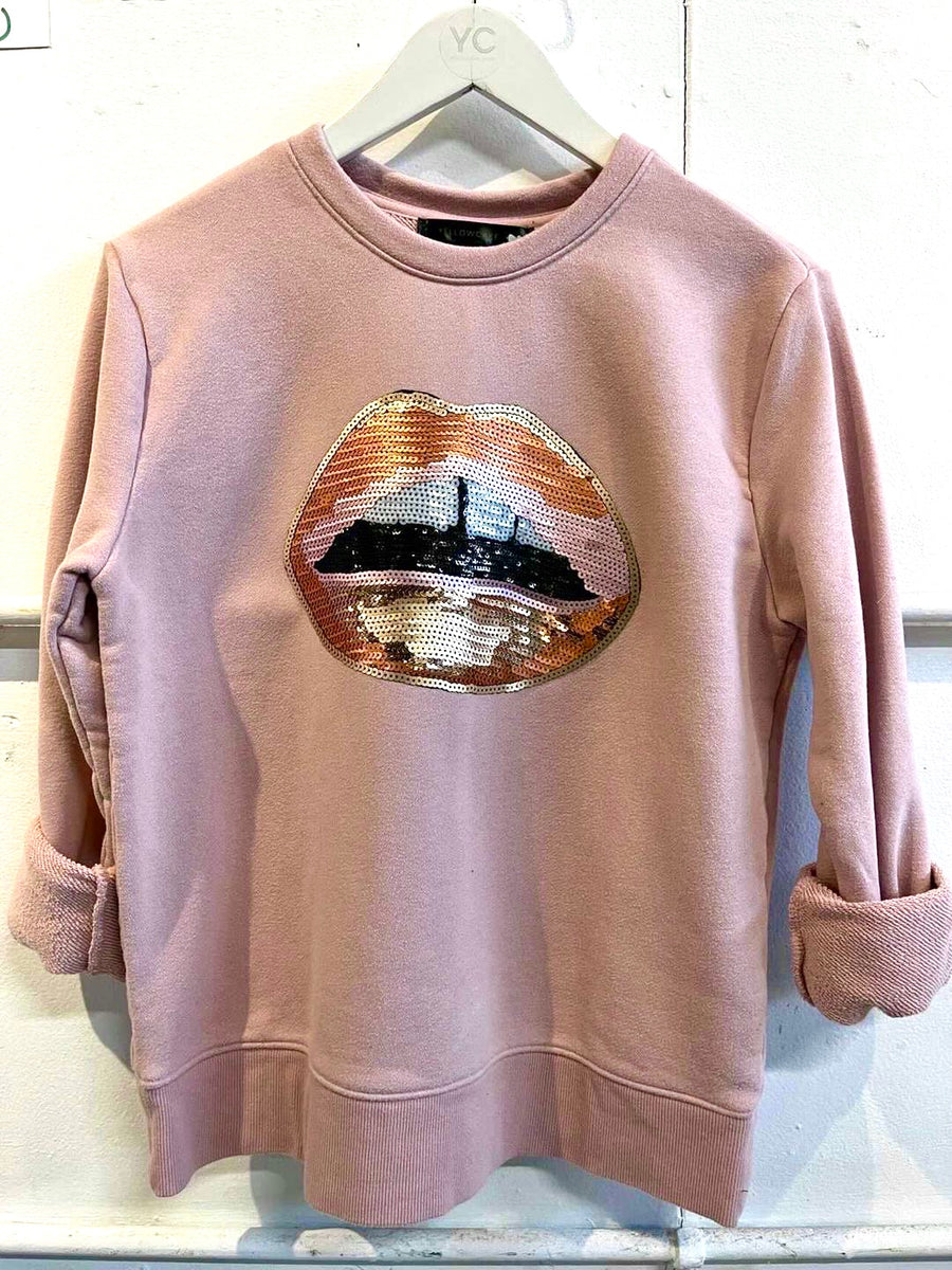 Peach Pink Neutral Lip Sweatshirt
