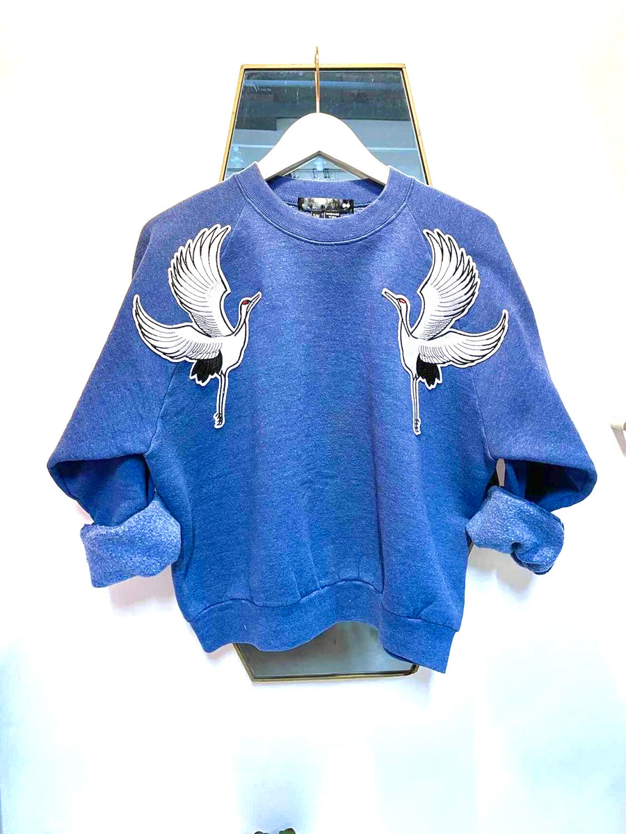 Indigo Blue w/ Mirrored Whooping Cranes
