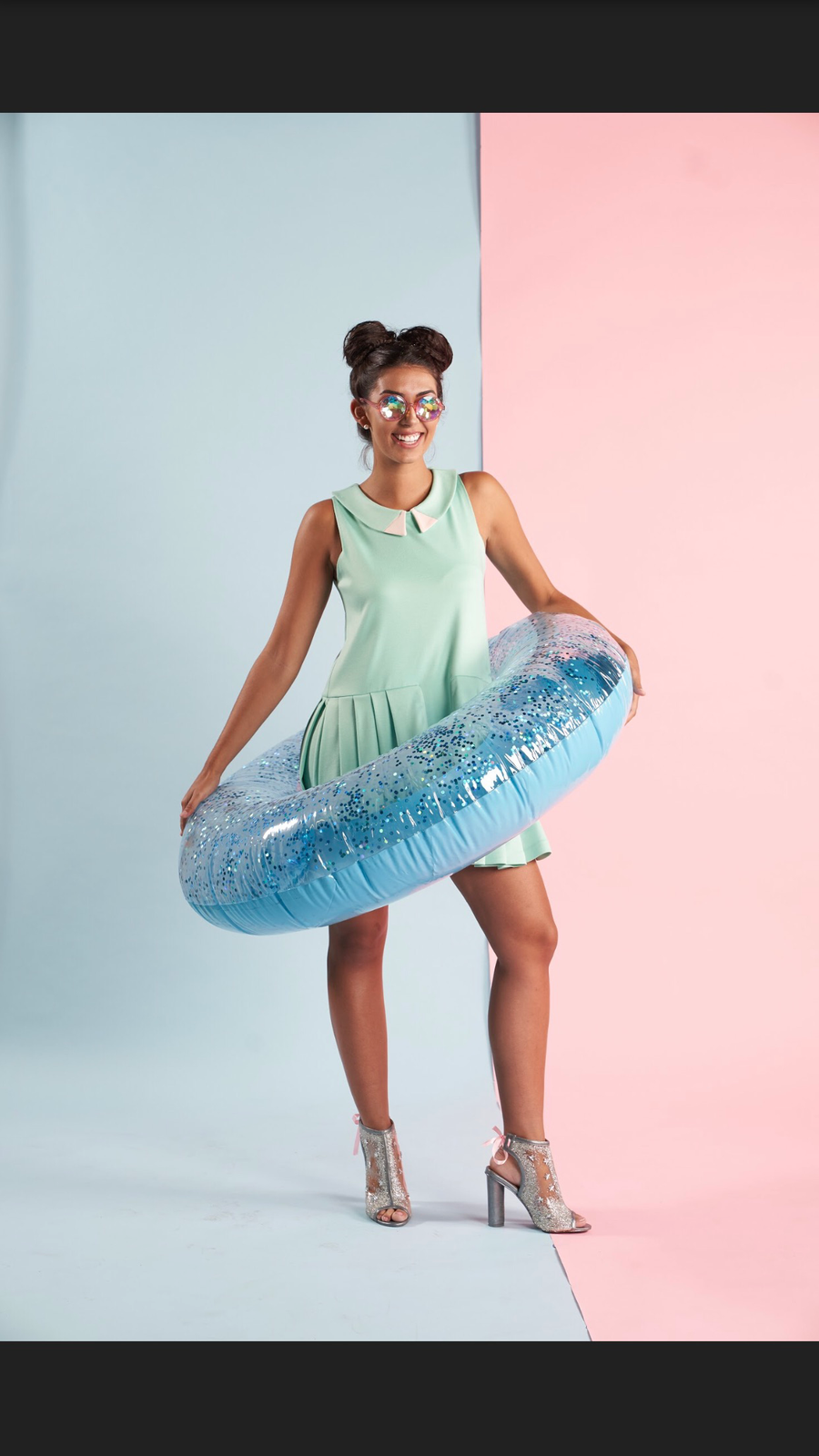 Mint Green Ponte Drop Waist Mini Dress