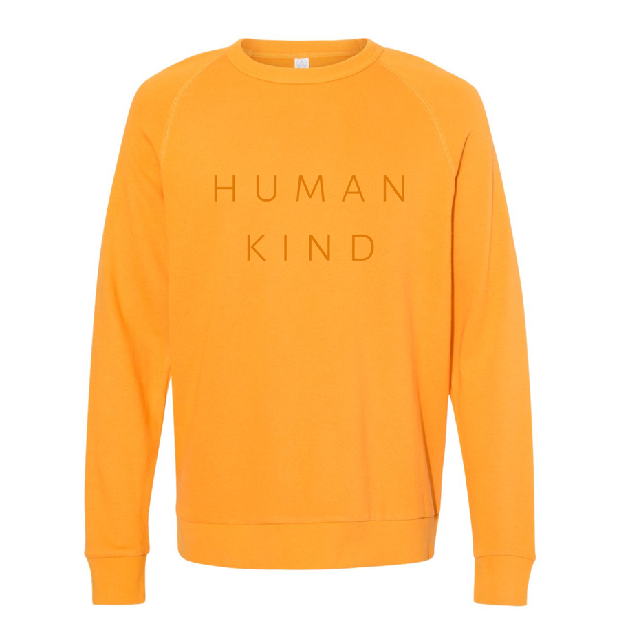 Human Kind Sweatshirt, Mustard - Yellowcake Shop