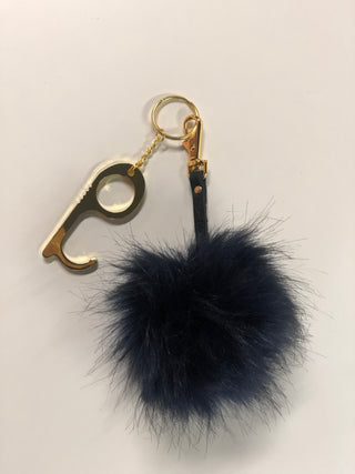 Faux Fur Pom Pom Keychain - Yellowcake Shop