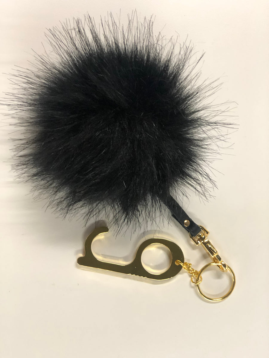 Yellowcake Shop Faux Fur Pom Pom Keychain