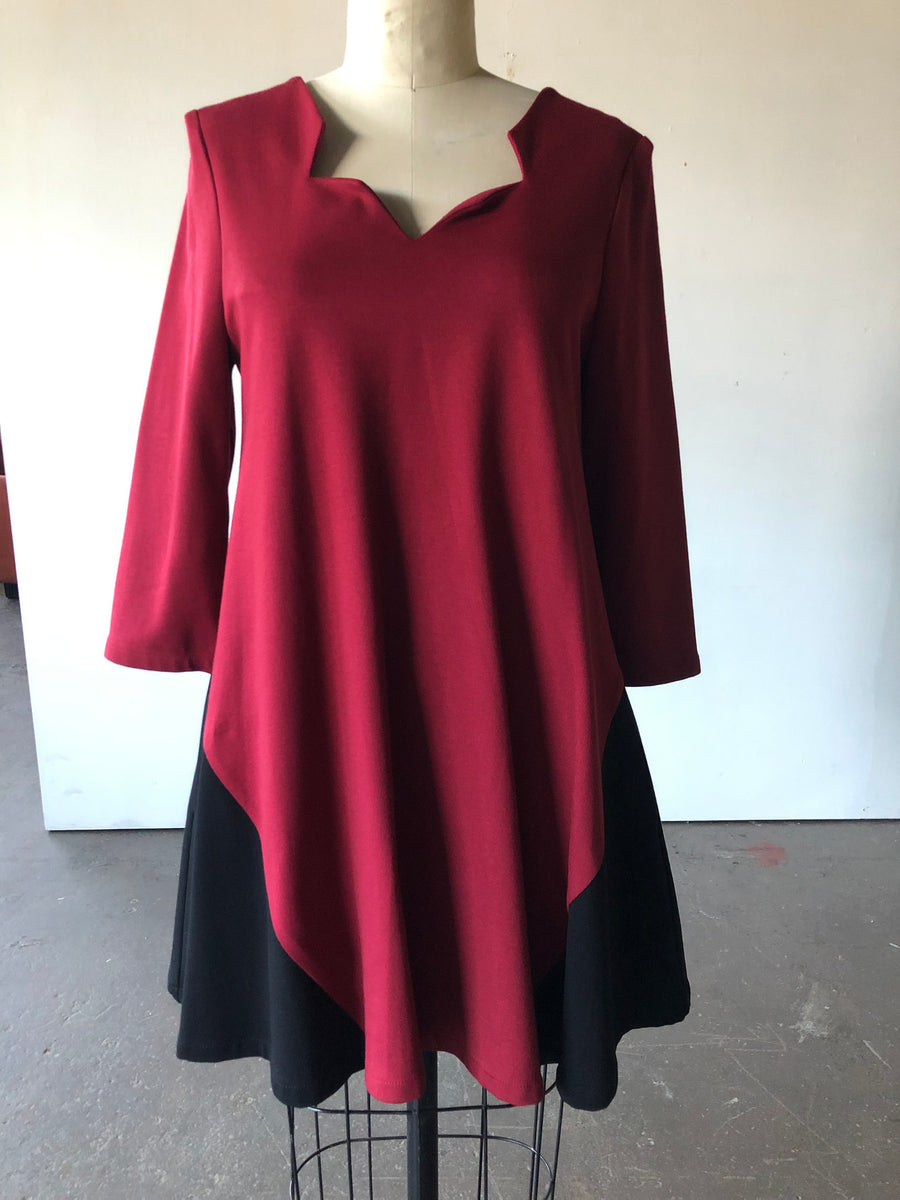 Triple Notched Swing Dress - Yellowcake Shop