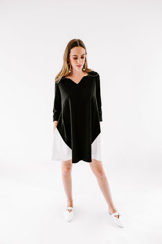 Triple Notched Swing Dress - Yellowcake Shop