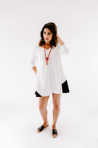 Triple Notched Swing Dress - Yellowcake Shop