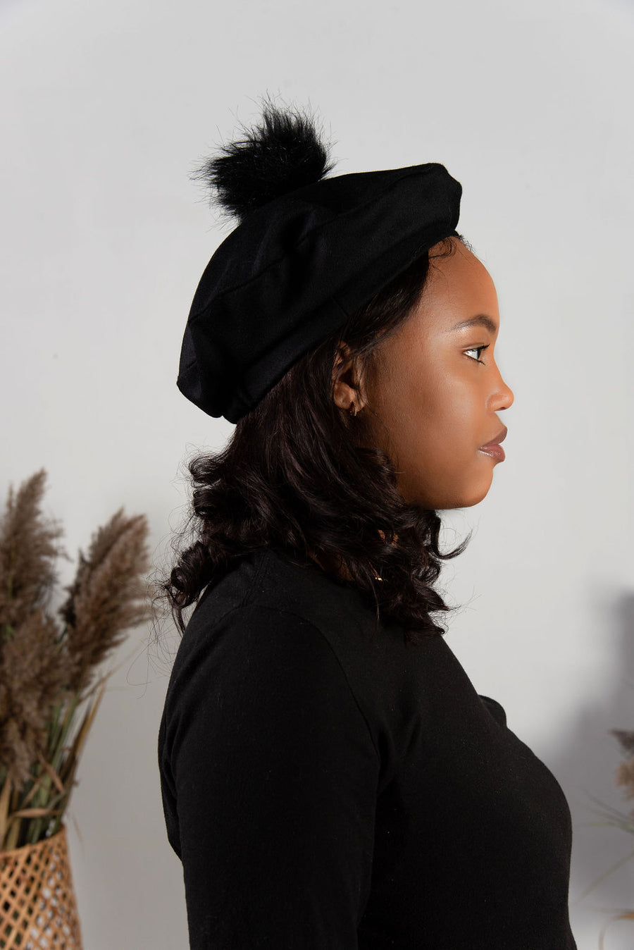 YC Beret with Pom - Yellowcake Shop