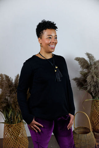 Basic Asymmetrical Long Sleeve Tee