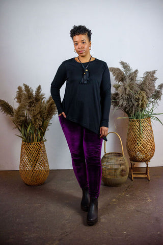 Basic Asymmetrical Long Sleeve Tee