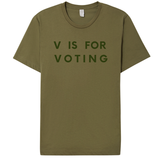 V IS FOR VOTING - TSHIRT - Yellowcake Shop
