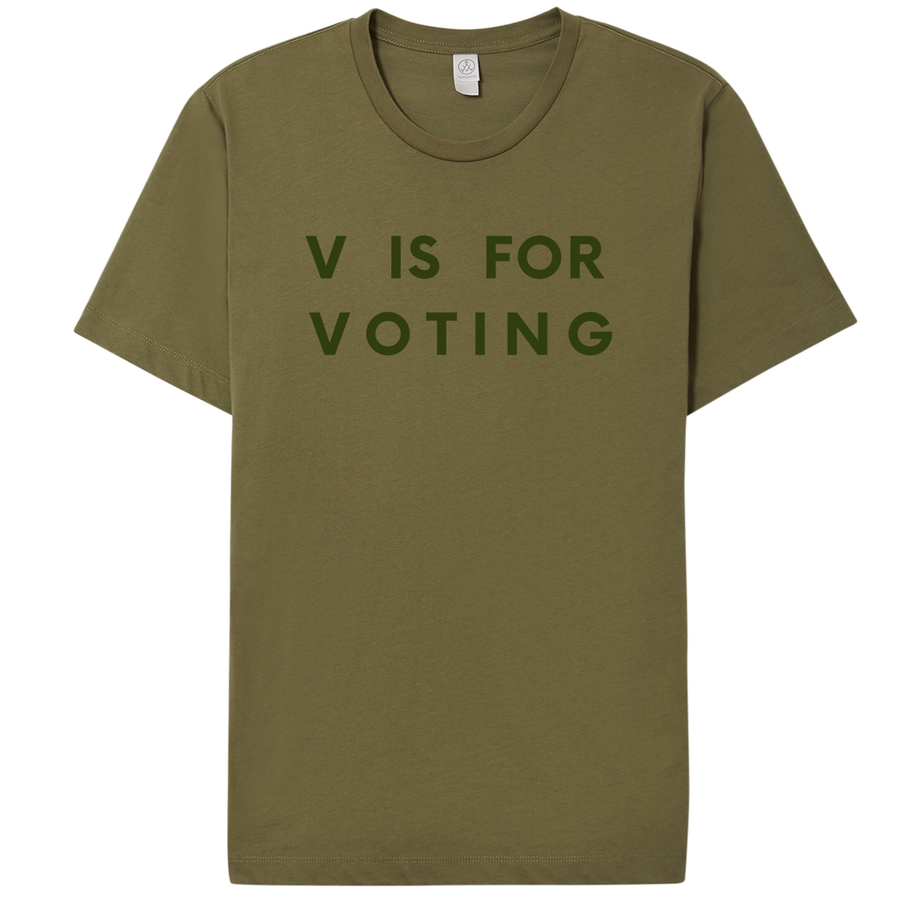 V IS FOR VOTING - TSHIRT - Yellowcake Shop