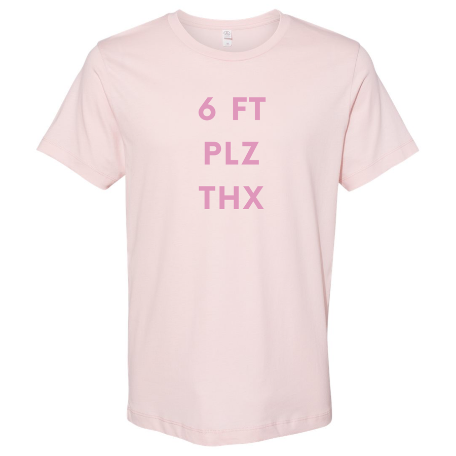 6 ft plz thx tee BLUSH PINK - Yellowcake Shop