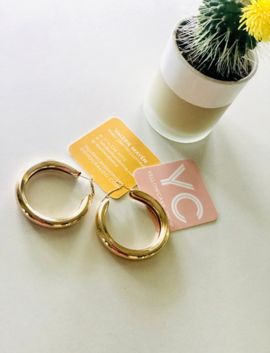 Chunky Gold Hoops - Yellowcake Shop