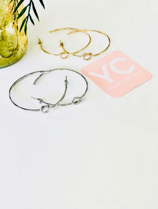 Thin Knot Hoops - Yellowcake Shop