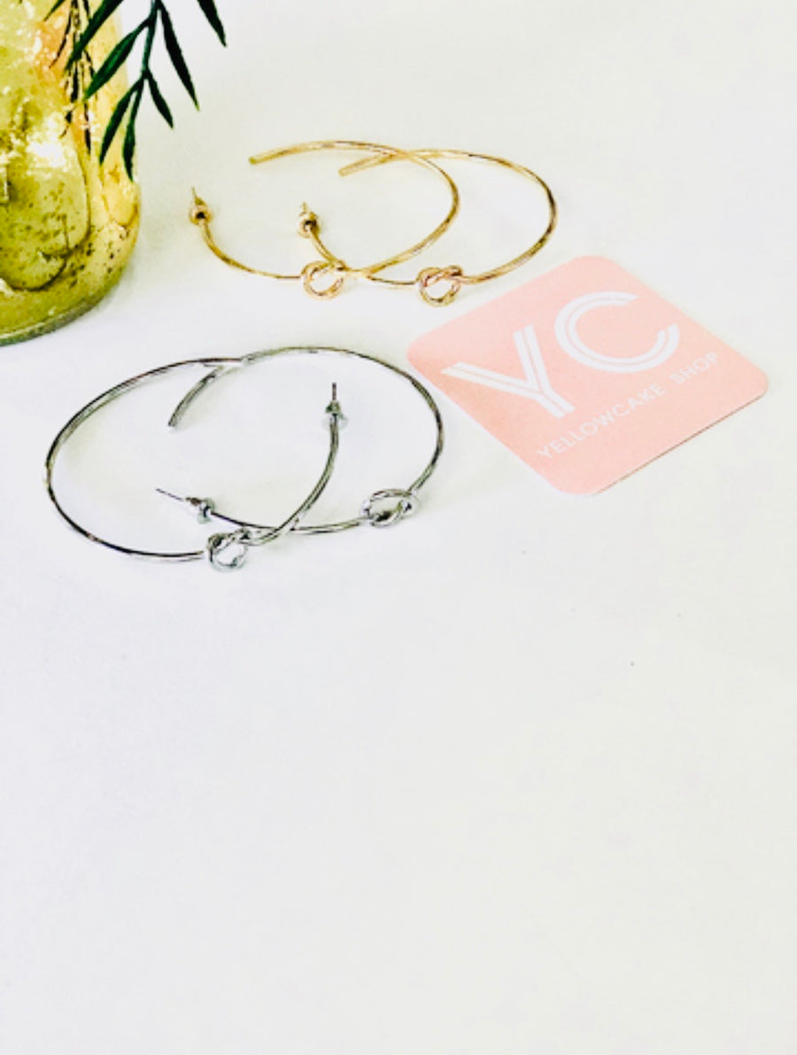 Thin Knot Hoops - Yellowcake Shop