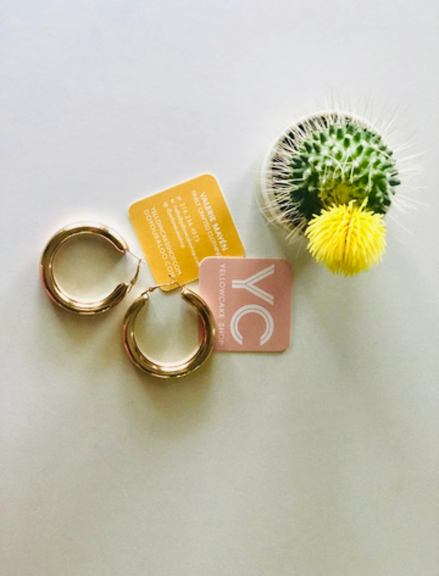 Chunky Gold Hoops - Yellowcake Shop