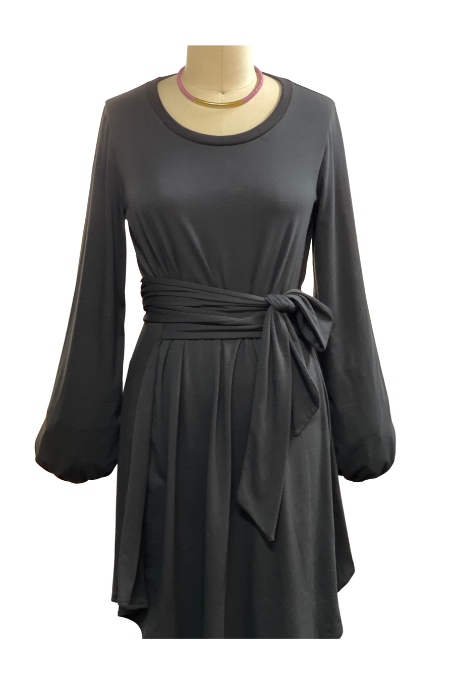Black long sales sleeve peplum dress