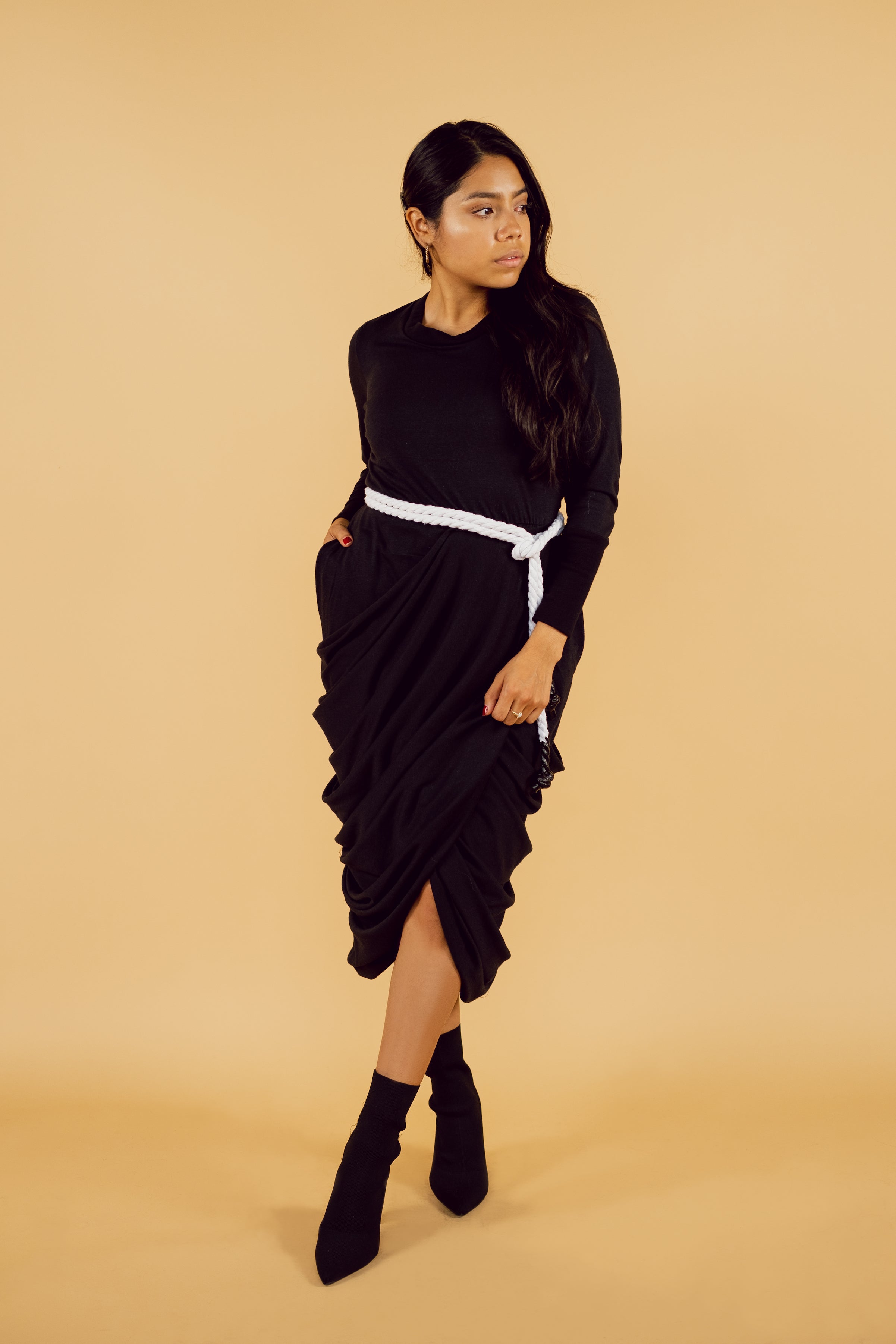 Midi Pannier Dress 2X/3X / Black Midi Pannier Dress 2X/3X / Black